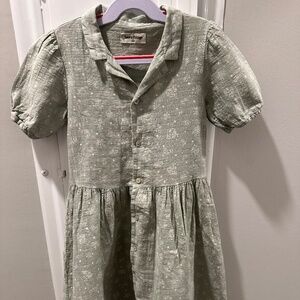 TOCOTO VINTAGE FLOWER PRINT SHORT SLEEVE DRESS